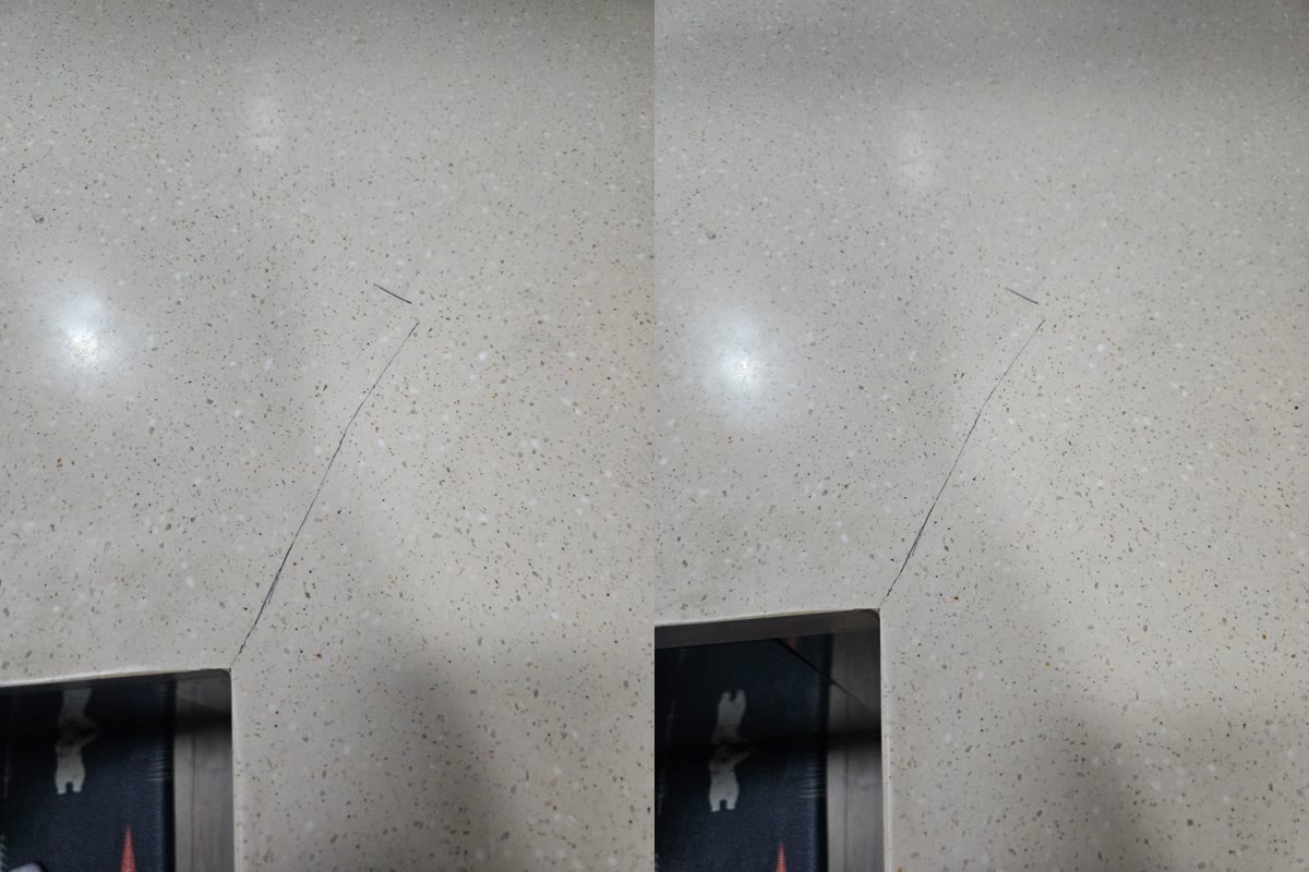 대구 용산동 싱크대 상판 갈라짐 수리 전 크랙